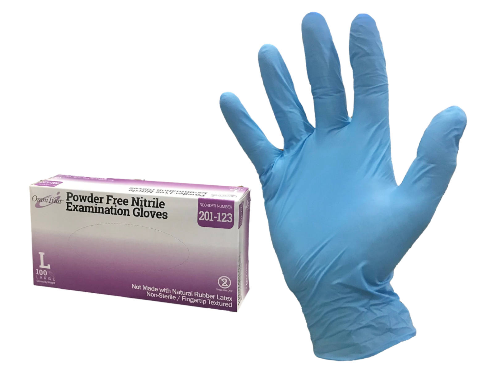 Blue Nitrile Medical Exam Gloves Powder Free XS, S, M, L, XL - 10 to 1000 Count