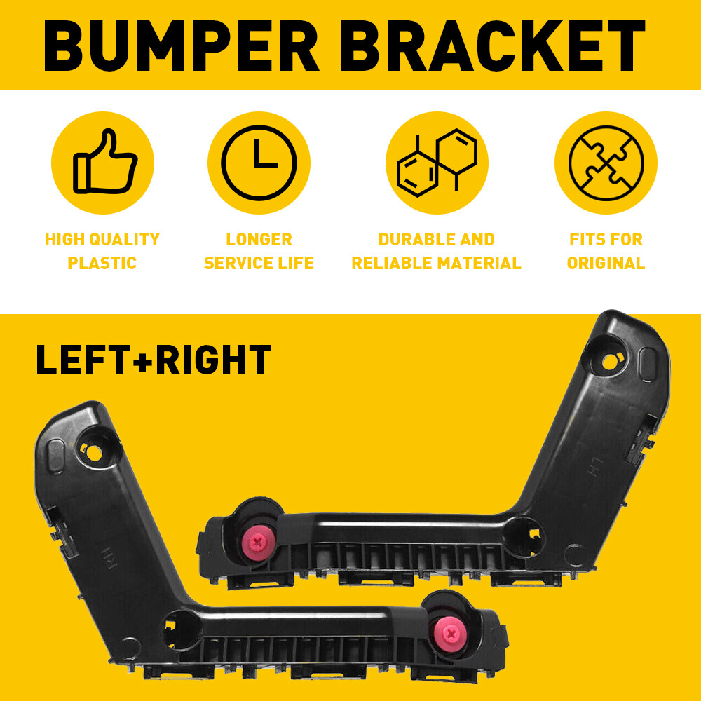 Front Bumper Retainer Bracket Set For 2017 2018 2019 Toyota Corolla Support Pair