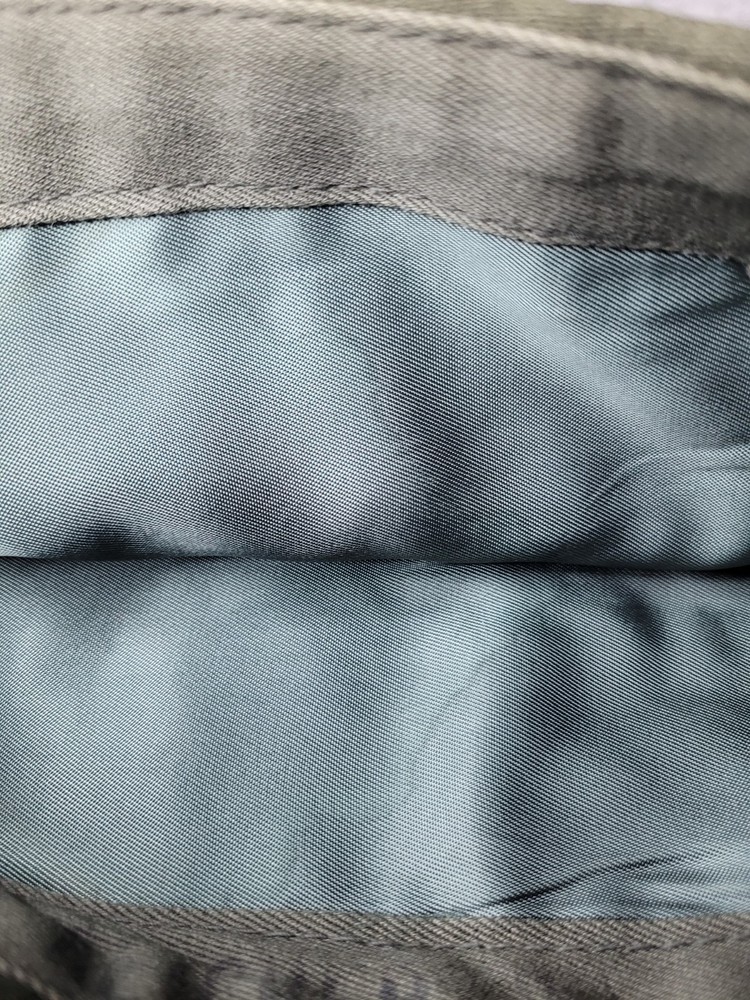 Vintage US Military Garrison Envelope Cap Green Polyester Wool Rank Patch