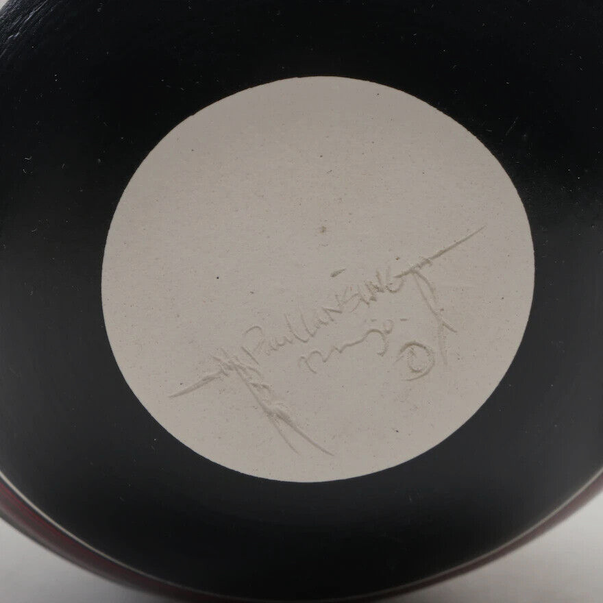 NATIVE AMERICAN NAVAJO EAGLE VASE BY PAUL LANSING 4" x 4"