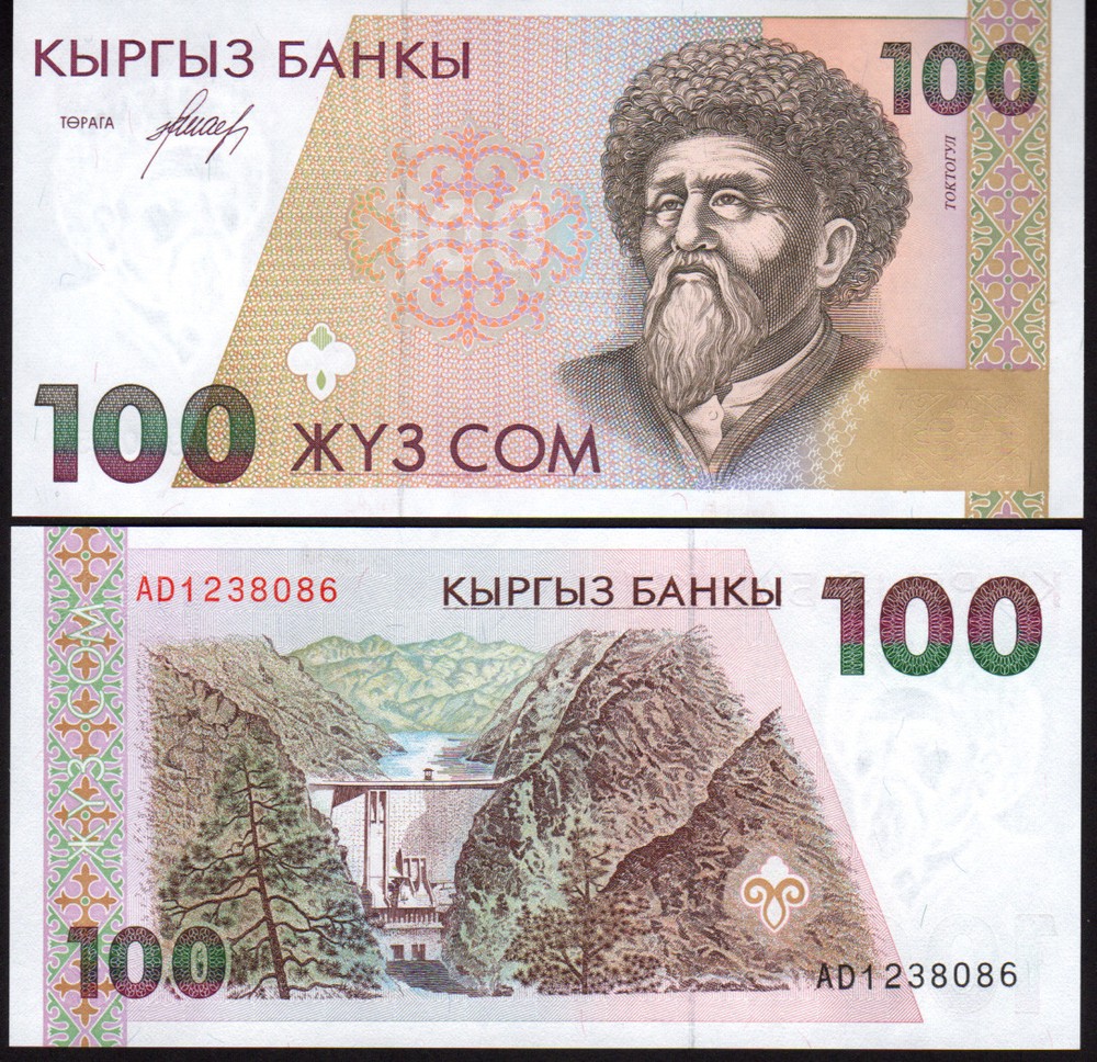 Kyrgyzstan 1994 100 Som Pick 12 Mint Unc