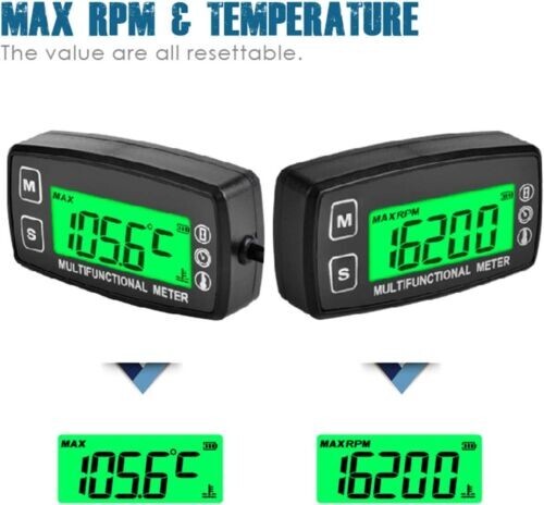 Multi-Function Meter with Temperature Hour Backlight Design Waterproof Meter