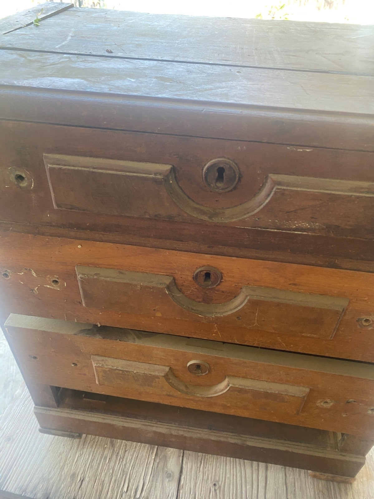 Eight- 2.5' center original brass Eastlake drawer pulls. Salvaged -not cleaned