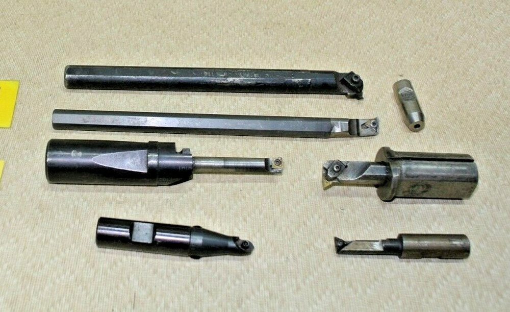 6 pcs. Small Carbide Inserted Boring Bars 1-Long Solid Carbide Machine Shop Tool