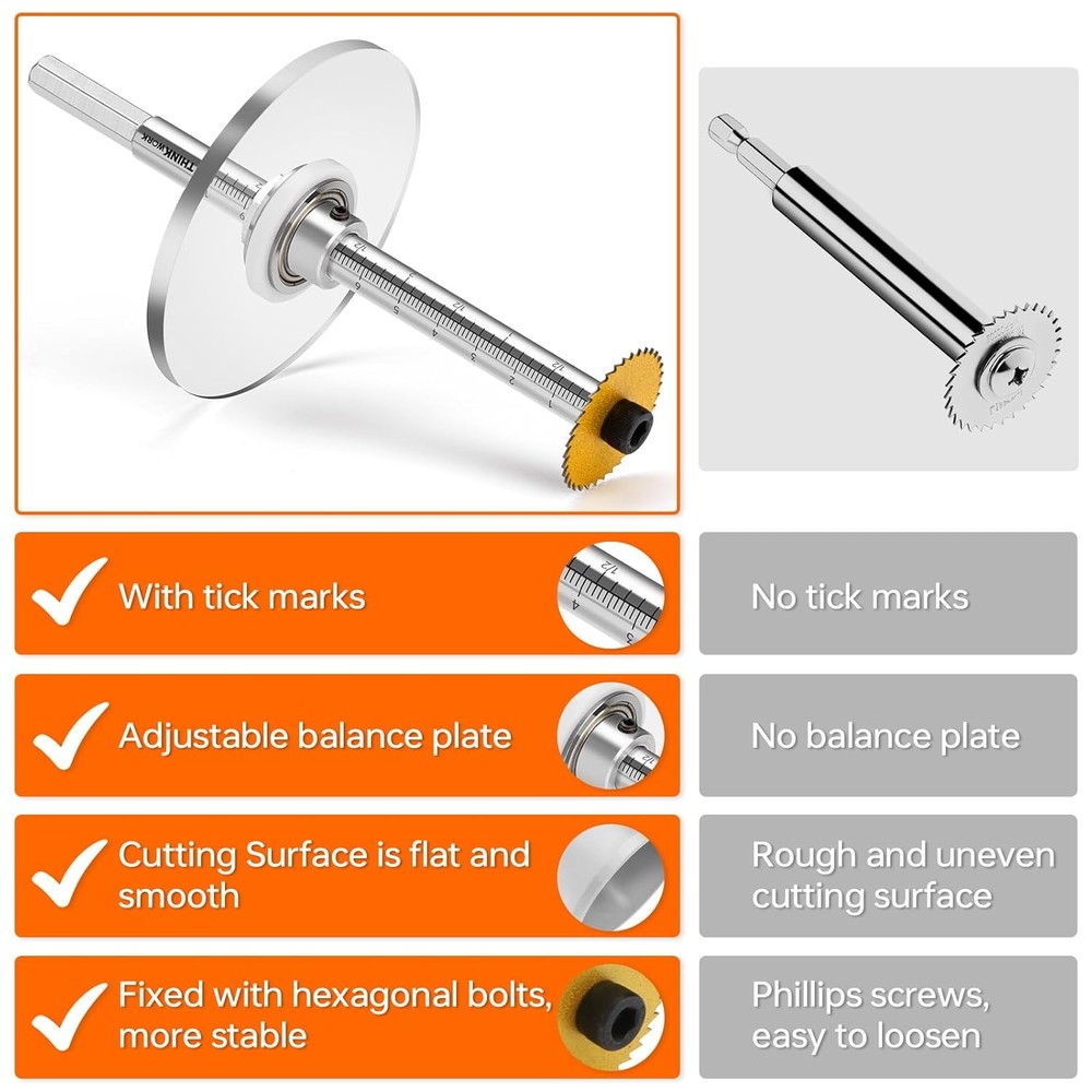 Inside Pipe Cutter for PVC Pipe, Cutter Tool Set with Scale Adjustable Depth Gau