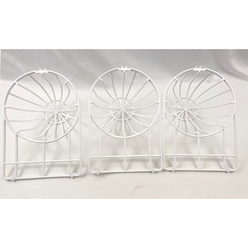 3 Pack White Plastic Baseball Cap Washer Hat Cleaner Shaper Protector Cage