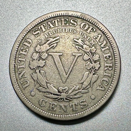 --1886 Liberty Head 'V' Nickel EXTREMELY FINE 5c---+++