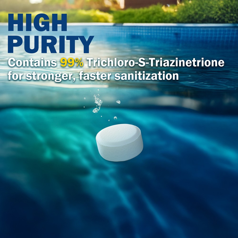 XtremeClear 1" 99% Trichloro Stabilized Swimming Pool Chlorine Tablets - 1.5lbs