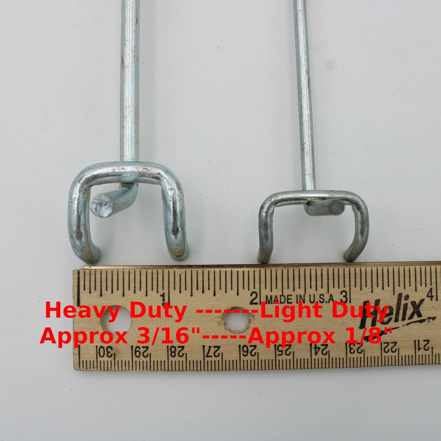 Retail Garage Storage Peg Board Hooks Pick your Size Length Quantity