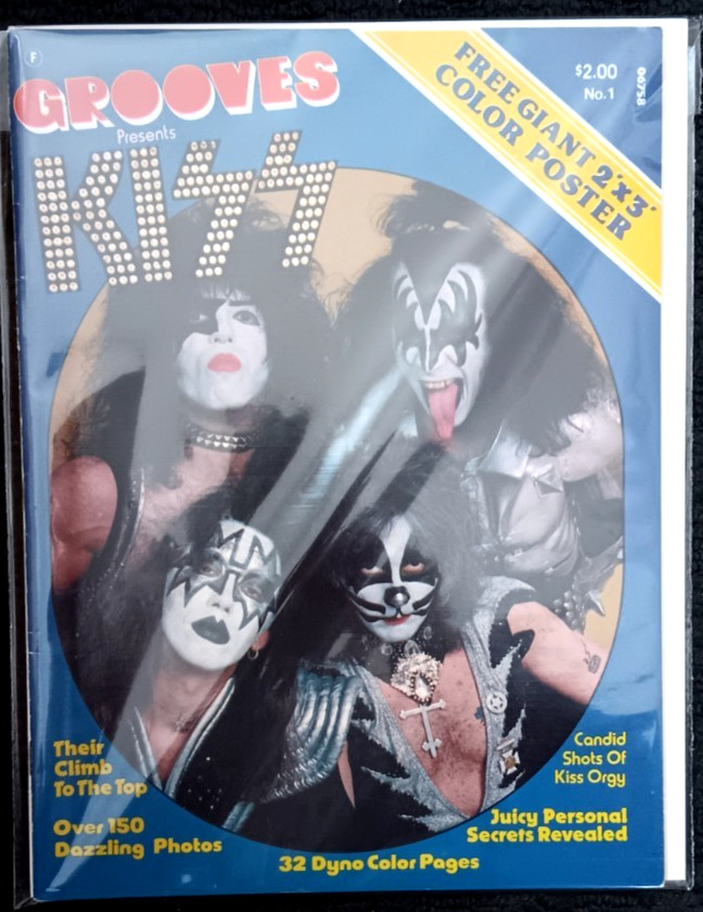 GROOVES Presents KISS Magazine 1978 Volume #1 Simmons, Stanley - NO Poster