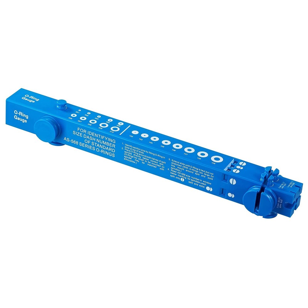 O-Ring Gauge Make Work Smart Telescoping O Ring Sizing Plastic Slide Tool Blue