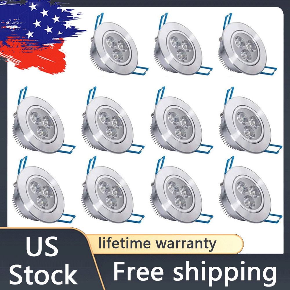 10-50X 9W LED Ceiling Down Light Lamp Spotlight Driver Warm White