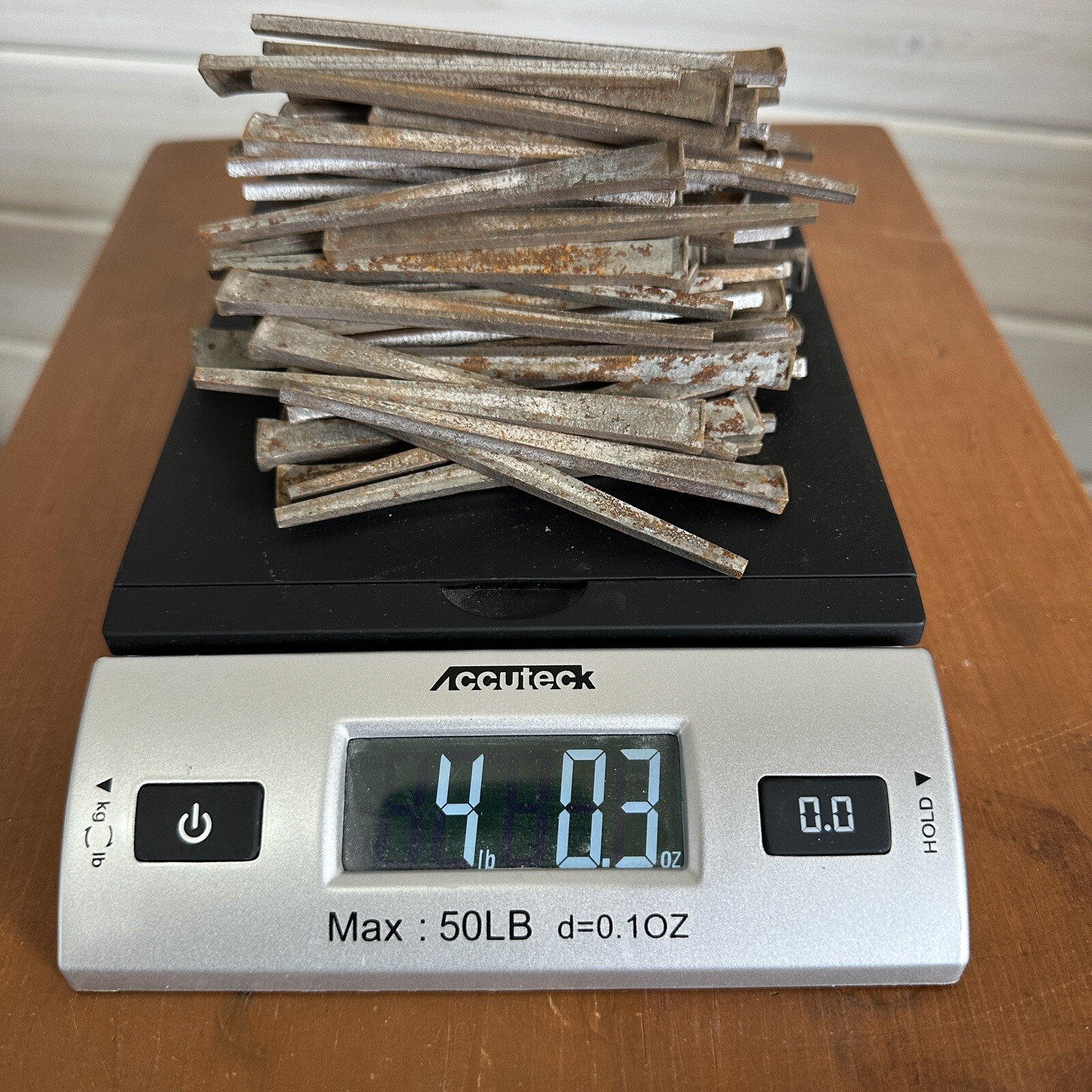 VINTAGE 4 INCH SQUARE NAILS 4lbs (100+). NEVER USED GREAT FOR CRAFTING