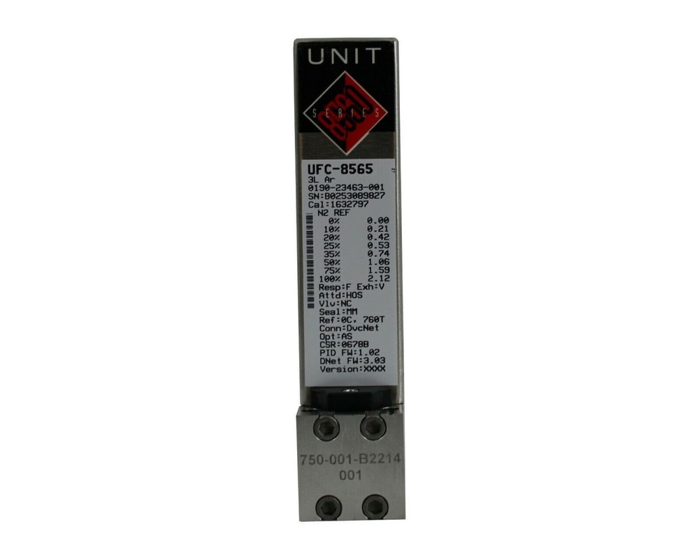 UNIT 8560 SERIES DIGITAL ULTRA CLEAN MASS FLOW CONTROLLER UFC-8565, AR GAS