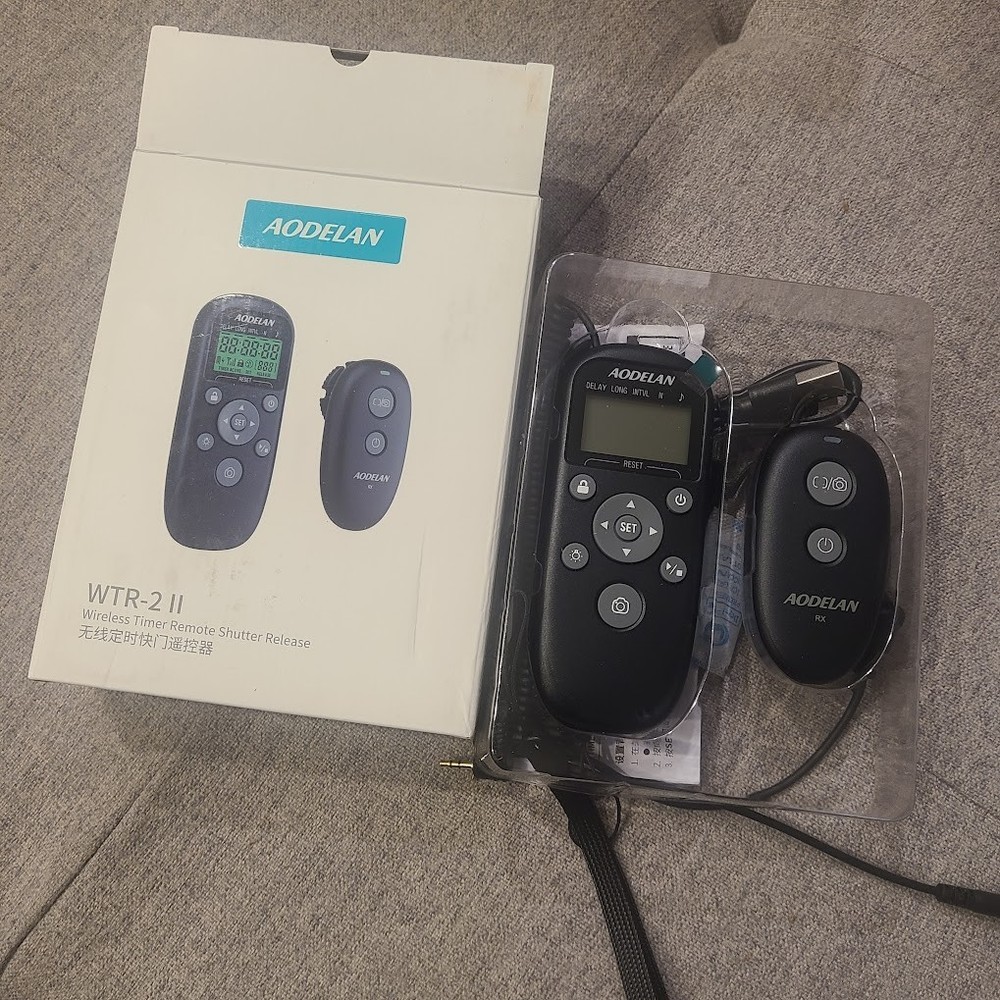 AODELAN Canon Cameras Rechargeable Timer Shutter Release Remote Control with LCD