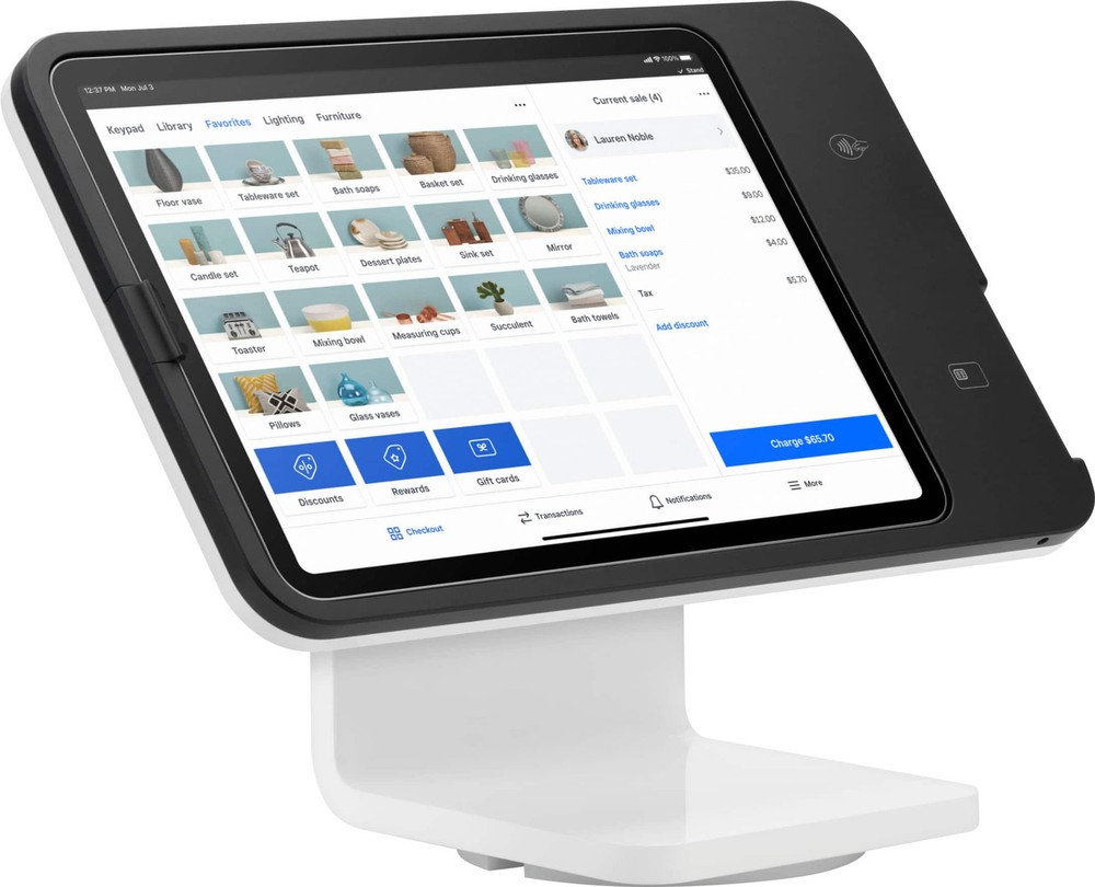 Square - POS Stand for iPad - (2nd generation, USB-C) - Black