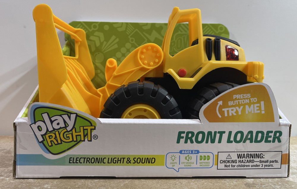 Play Right Front Loader Construction Toy with Lights and Sounds NEW