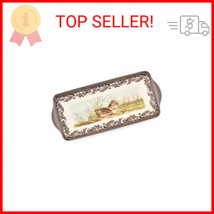 Pimpernel Decorative Melamine Rectangular Serving Tray – (15.25" x 6.5") Durable