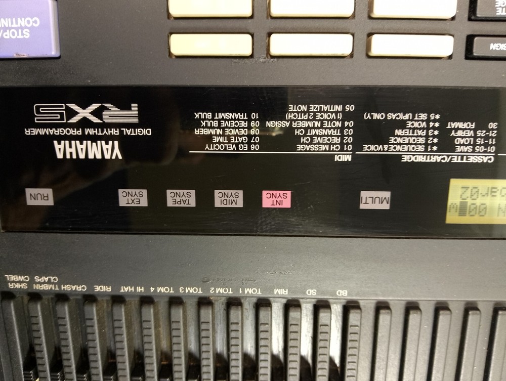 Yamaha RX5 Drum Machine With ROM Cartridge Working Tested Condition