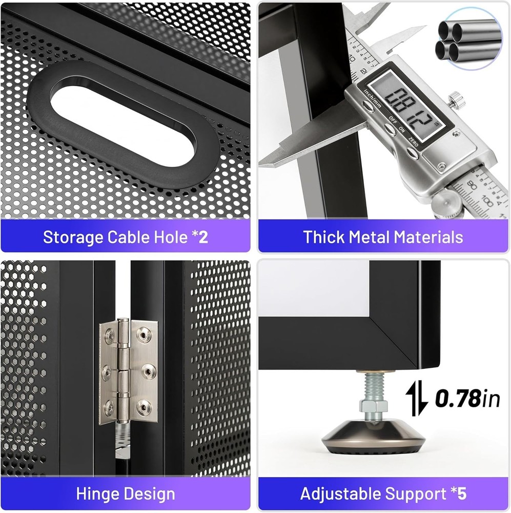 DJ Booth Stand Portable – DJ Table Facade for Laptop & Controller Double Top ...