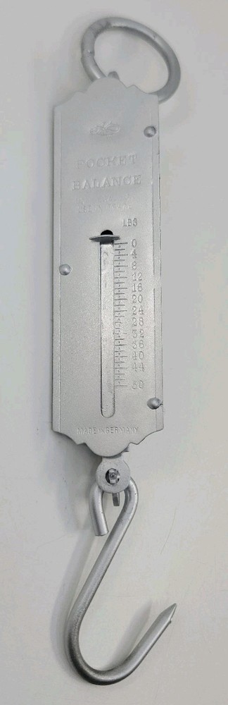 Vintage Pocket Balance Spring Scale 50lbs Made In Germany Rustic