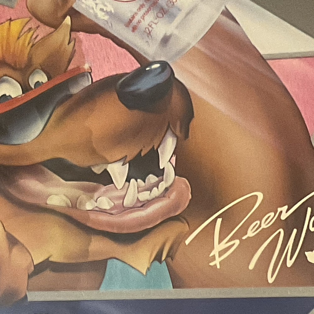 1990 Coors Light Beer Wolf Beer Mirror