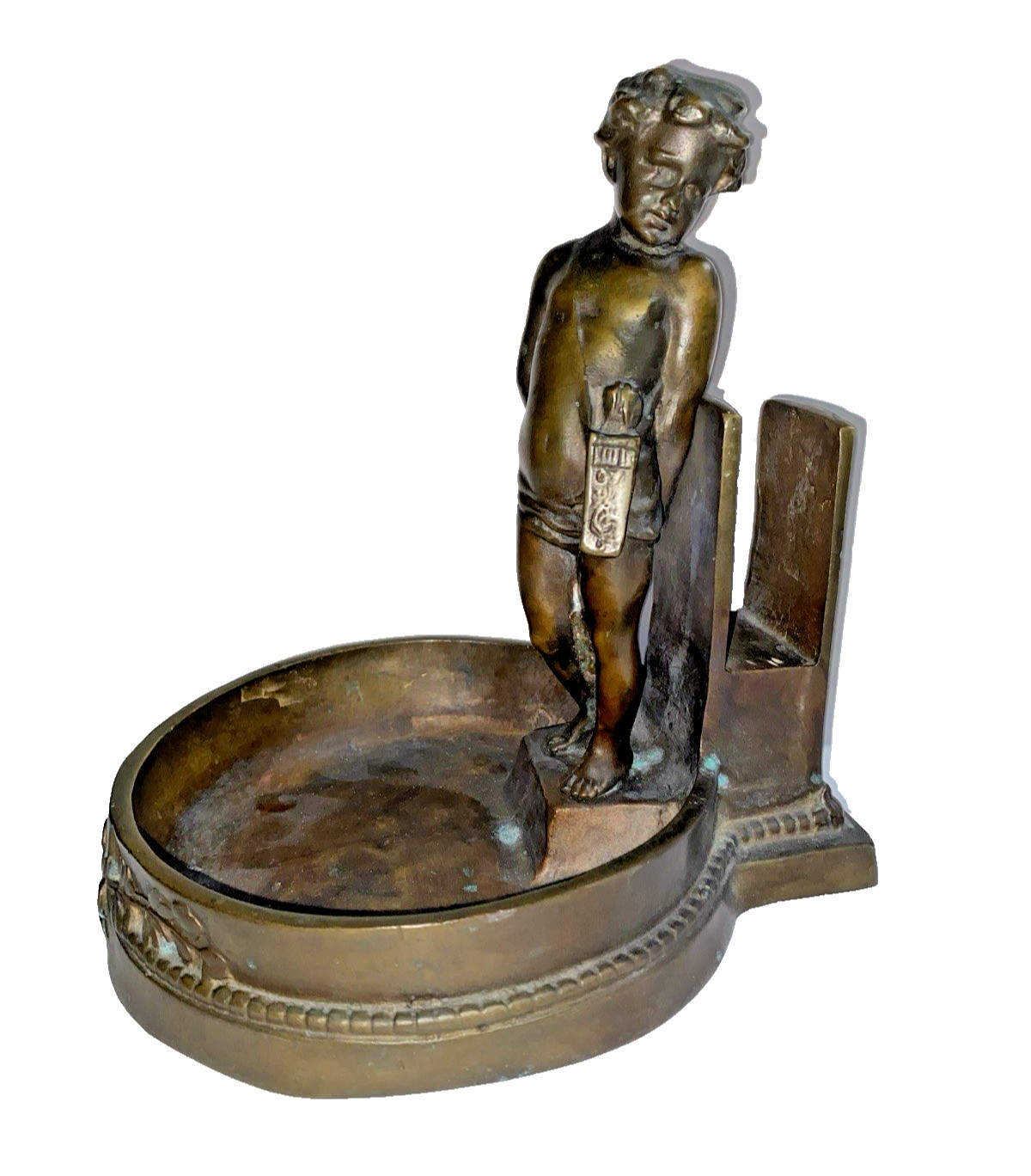 Peter Tereszczuk Art Nouveau Bronze Boy Sculpture, Used
