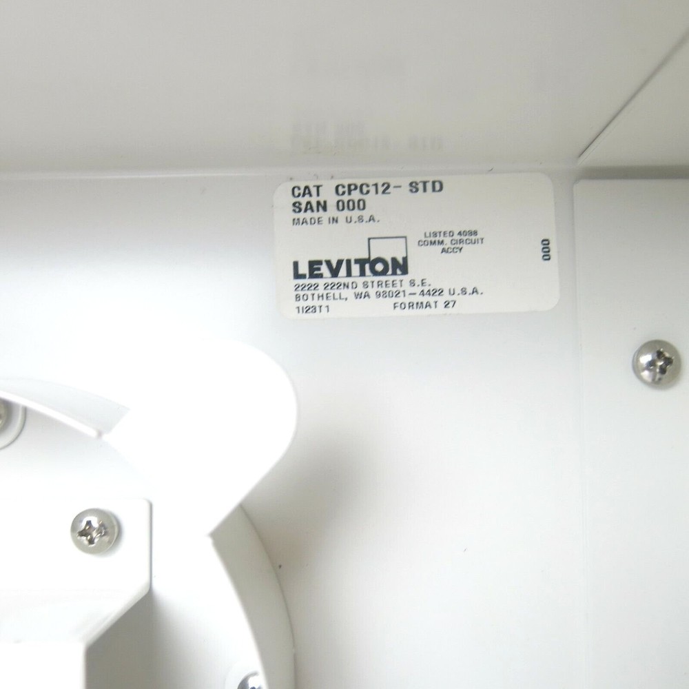 LEVITON - CPC SERIES ( CPC12-STD ) FIBER OPTIC PATCH PANEL CENTER.