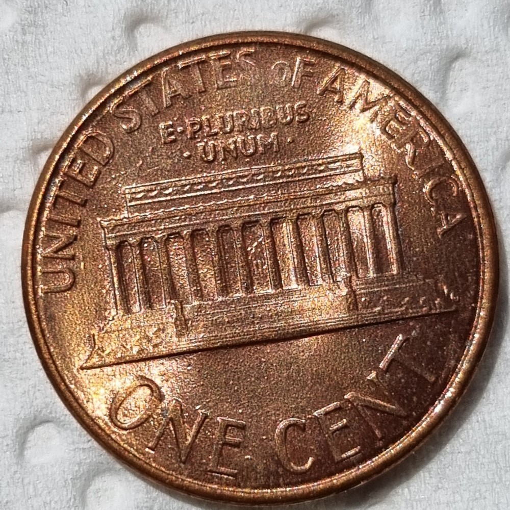 1988 D Lincoln Memorial Cent 1c ERROR - PLATING BLISTERS BUBBLES #91907
