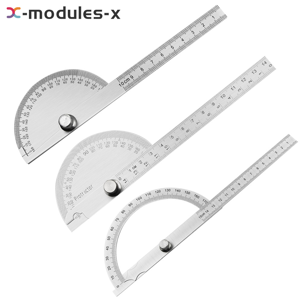 Woodworker Edge Ruler Protractor Angle 2 Arm Carpentry Ruler Tools Measuring New