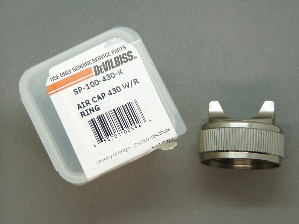 Devilbiss Compact SP-100-430-K, COM 430 Air Cap w/ Ret. Ring New Open Box