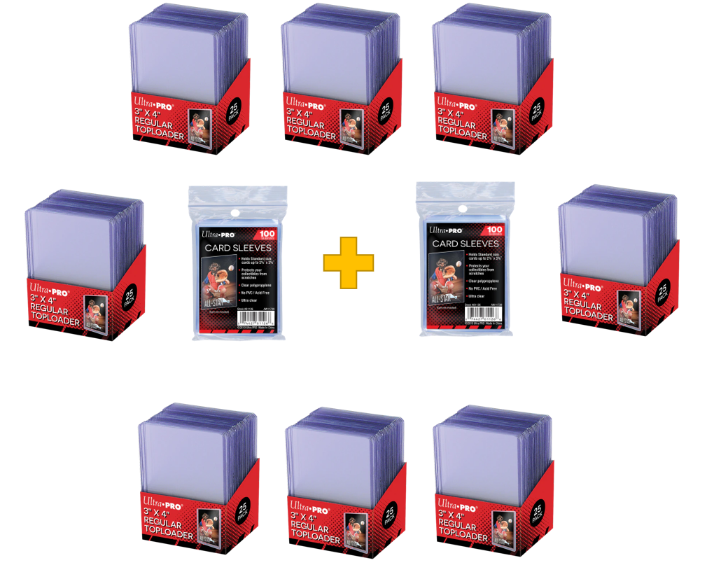 Ultra Pro 3x4 Top Loaders & Soft Sleeves - 25, 50, 100, 200, 300, 500, 1000