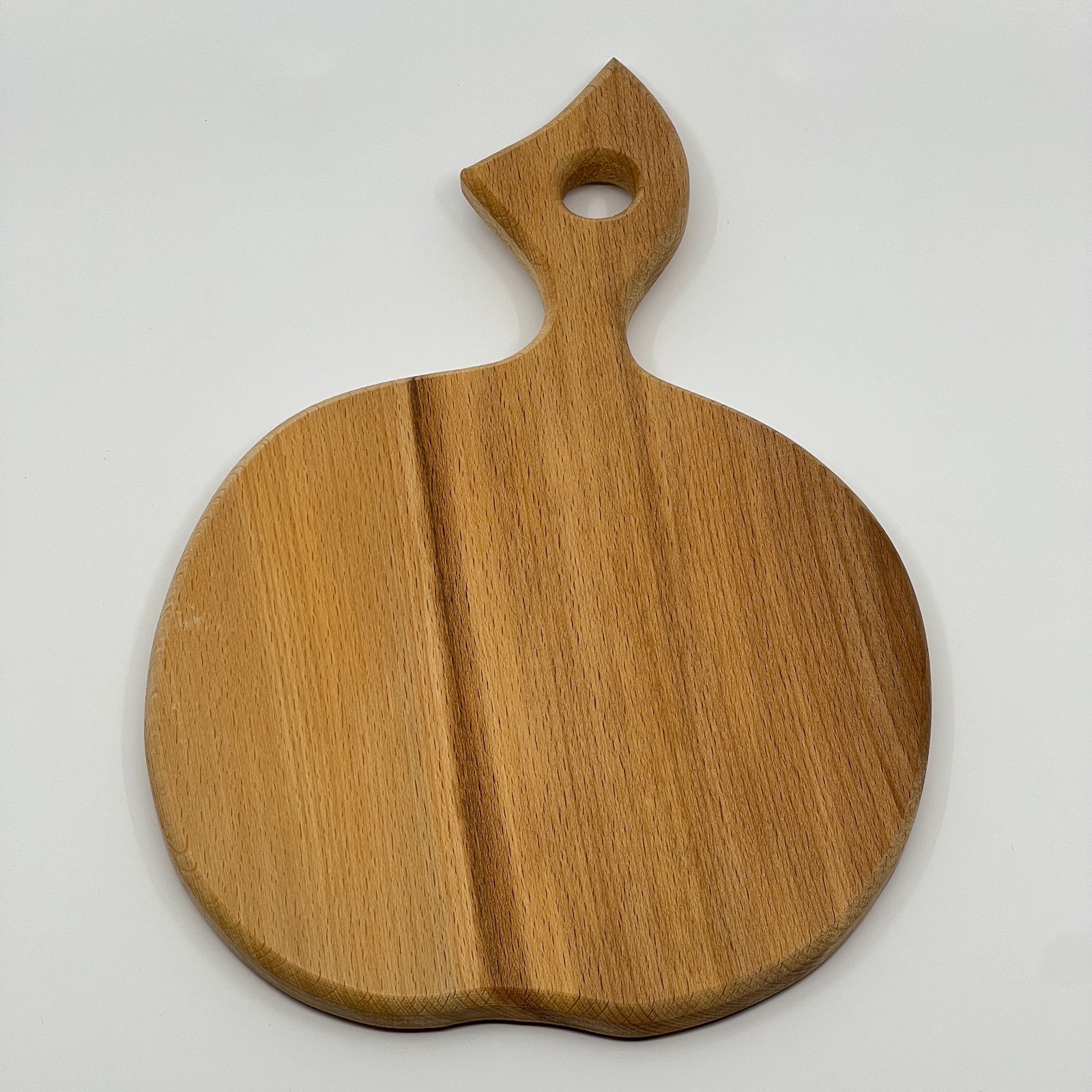 Round Wooden Serving Platter Charcuterie Board w Handle 12 x 7.9 Natural