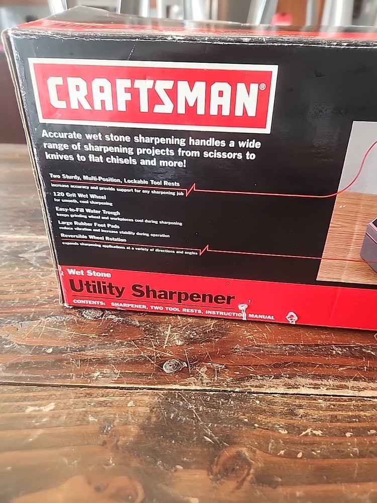 CRAFTSMAN Utility Sharpener – Model 921170 – Wet Stone Knife & Tool Sharpener