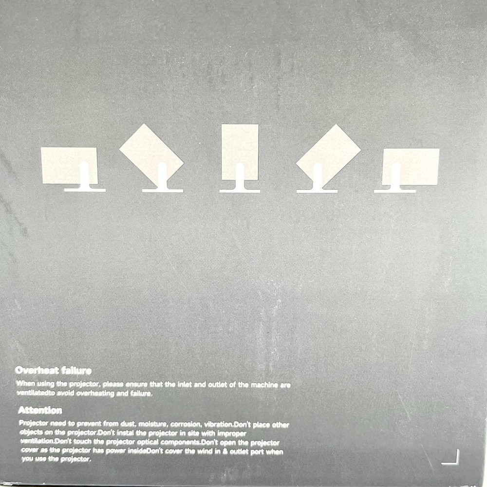 LED Source HDMI Projector - White (180 Degrees Free Projection)