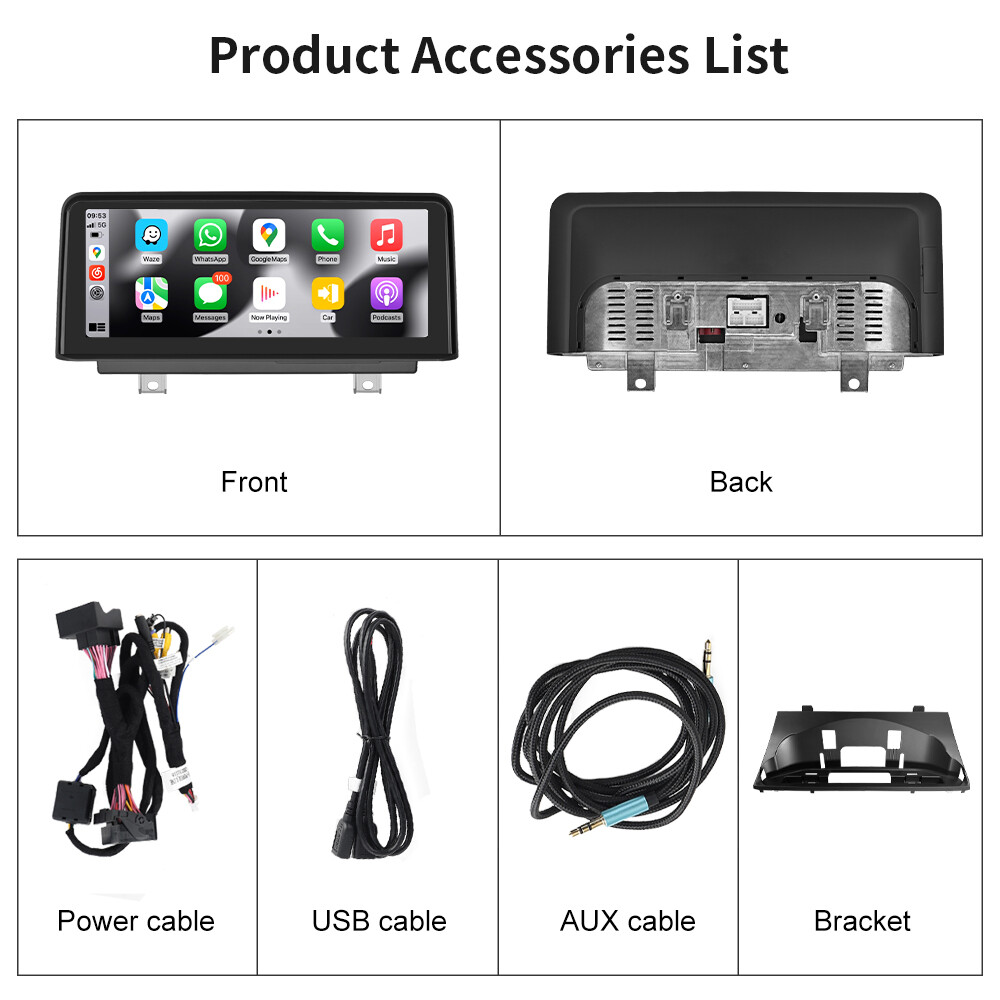 For BMW X5 E70 X6 E71 CIC 2011-2013 10.25'' Android Auto CarPlay Car TouchScreen