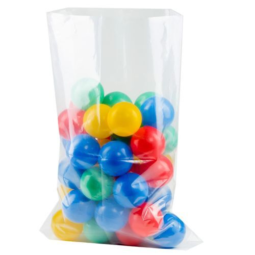 100 Pack Multiple Sizes Clear Poly Bags 2Mil Flat Open Top Plastic Packaging