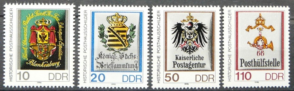 Germany DDR Stamps - Postal emblems_1990    - MNH.