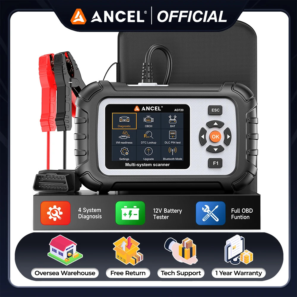 Automotive Battery Tester OBD2 Scanner Scan Tool ABS SRS TCM Engine Code Reader