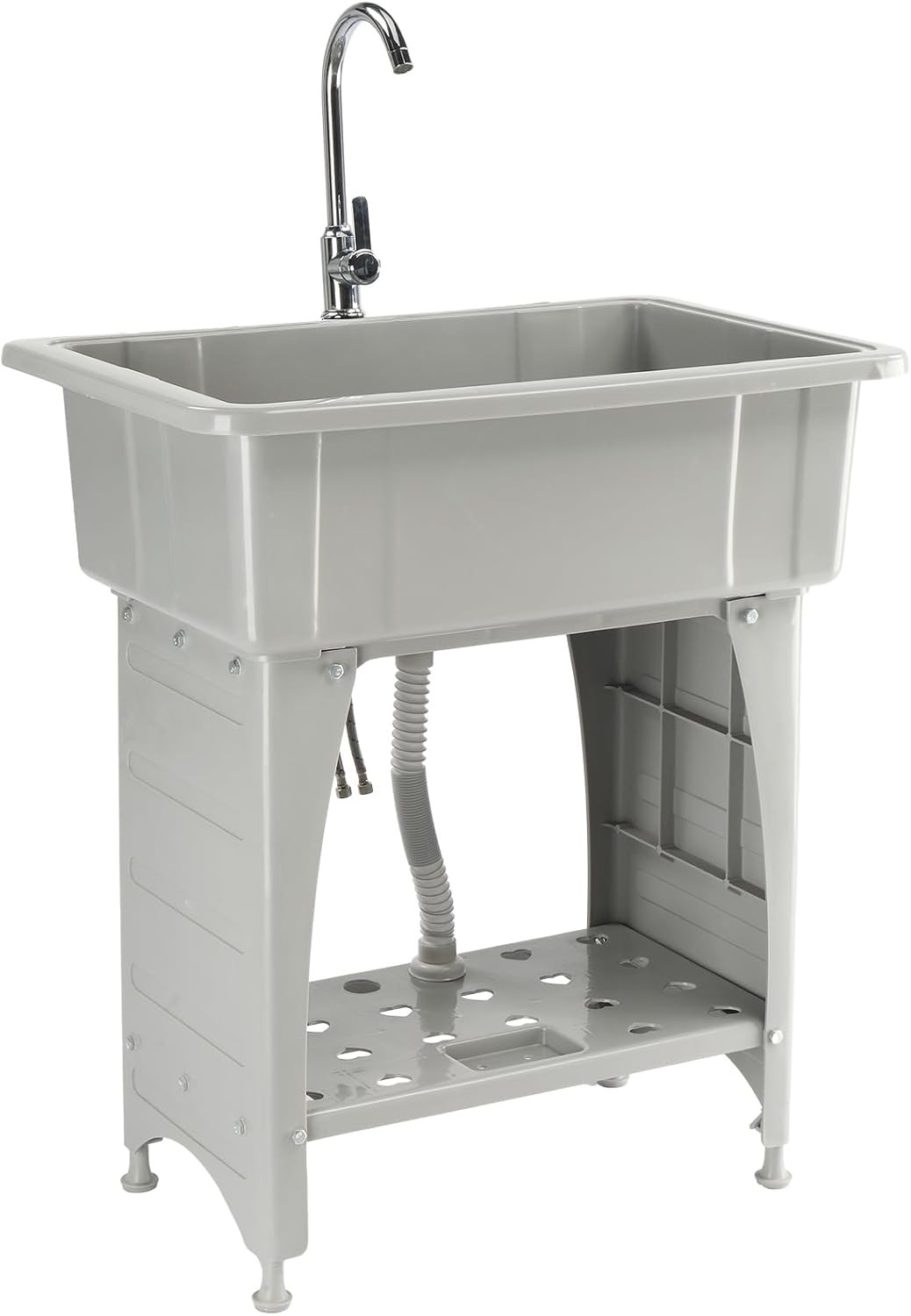 Freestanding Outdoor Utility Sink Laundry Tub with Rotatable Faucet Upgraded