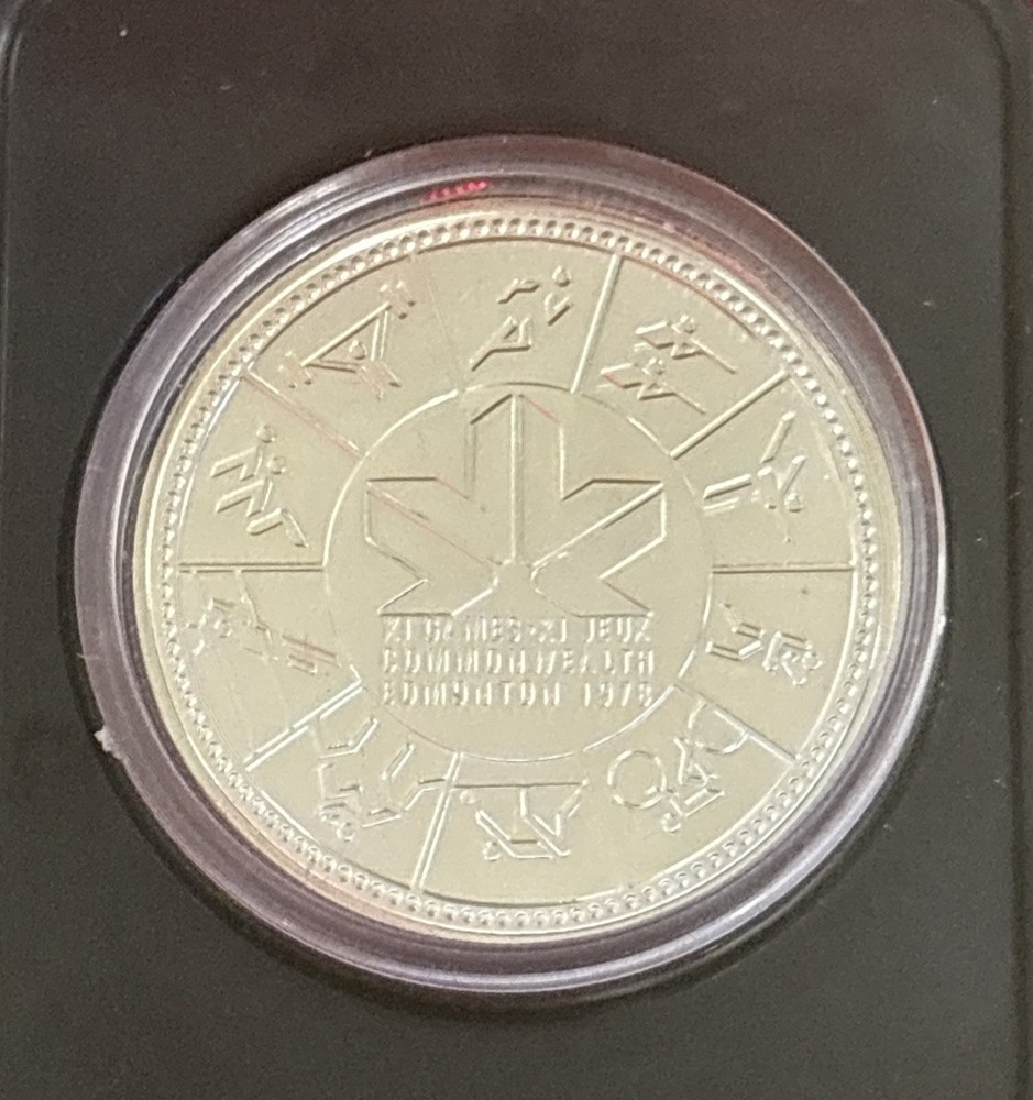 1978 Canada Silver Dollar Commonwealth Games Commemorative in Case