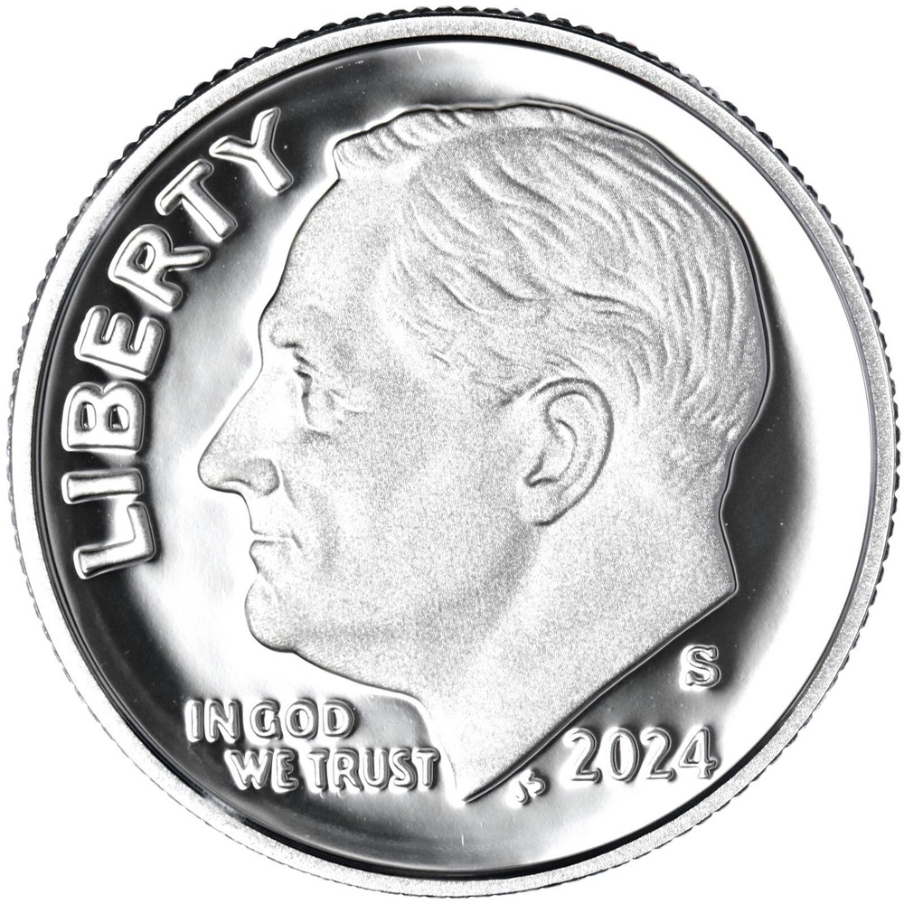 2024 S Roosevelt Dime Gem DCam Proof 99.9% Silver