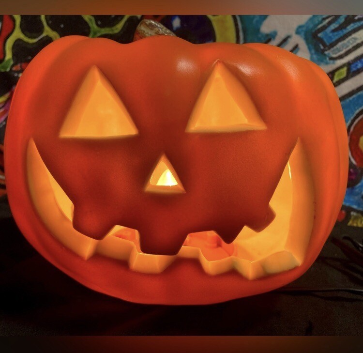 Vintage Pumpkin Jack O Lantern Lighted Halloween Fall Decor
