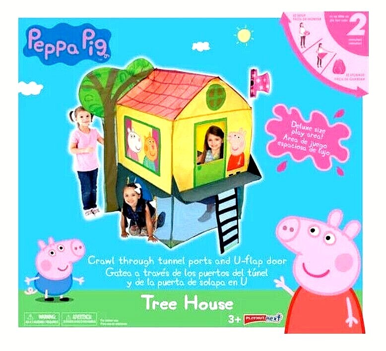 New Peppa Pig Treehouse for Kids with Patented Twist 'N Fold Technology; Age 3+