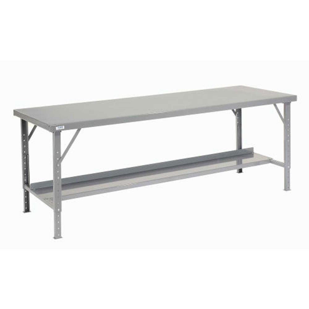Heavy-Duty Extra Long Folding Assembly Workbench 96" W x 34" D Gray