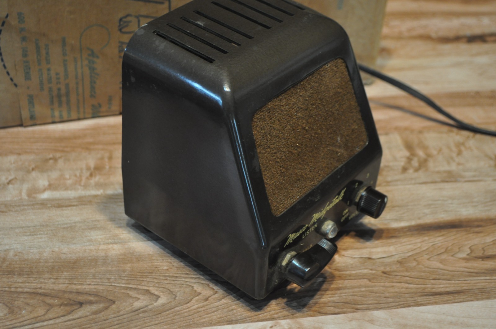 VINTAGE 1950's MASCO MTR Midgetalk WIRELESS VACUUM TUBE INTERCOM in BOX