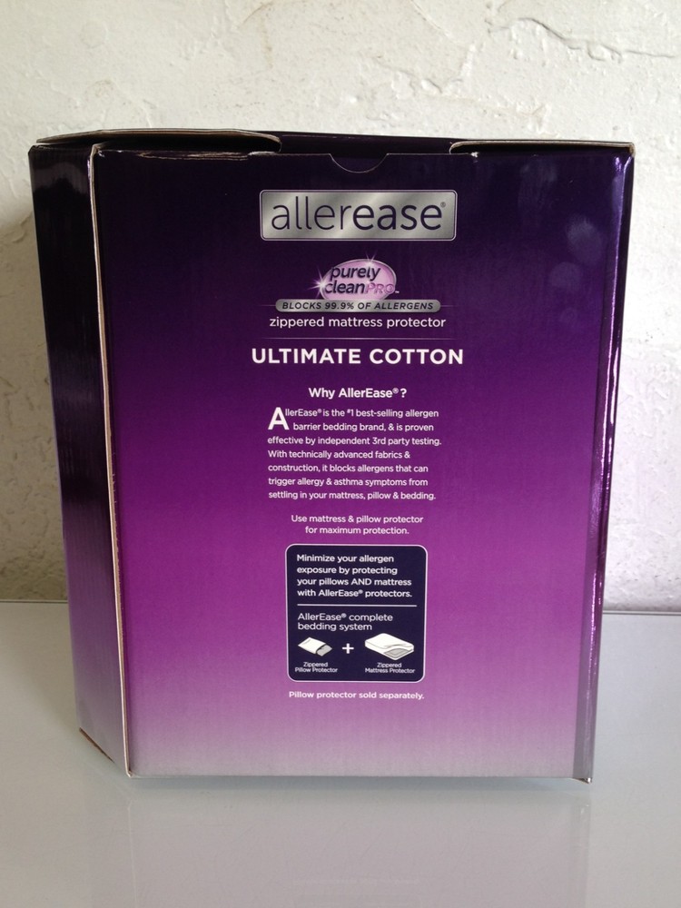 Allerease Ultimate Cotton Zippered Mattress & Pillow Protector, King White