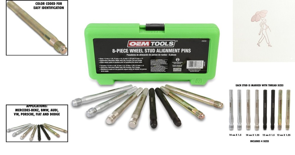 Essential Wheel Fitment Tool Set - 8-Piece Alignment Kit for Vehicles