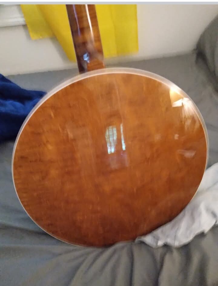custom curly maple 🍁 5 string gold plated Greg Rich hardware banjo