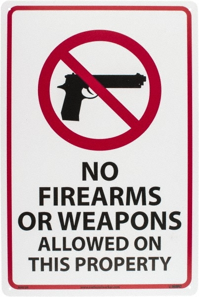 NMC No Firearms or Weapons Allowed On This Property